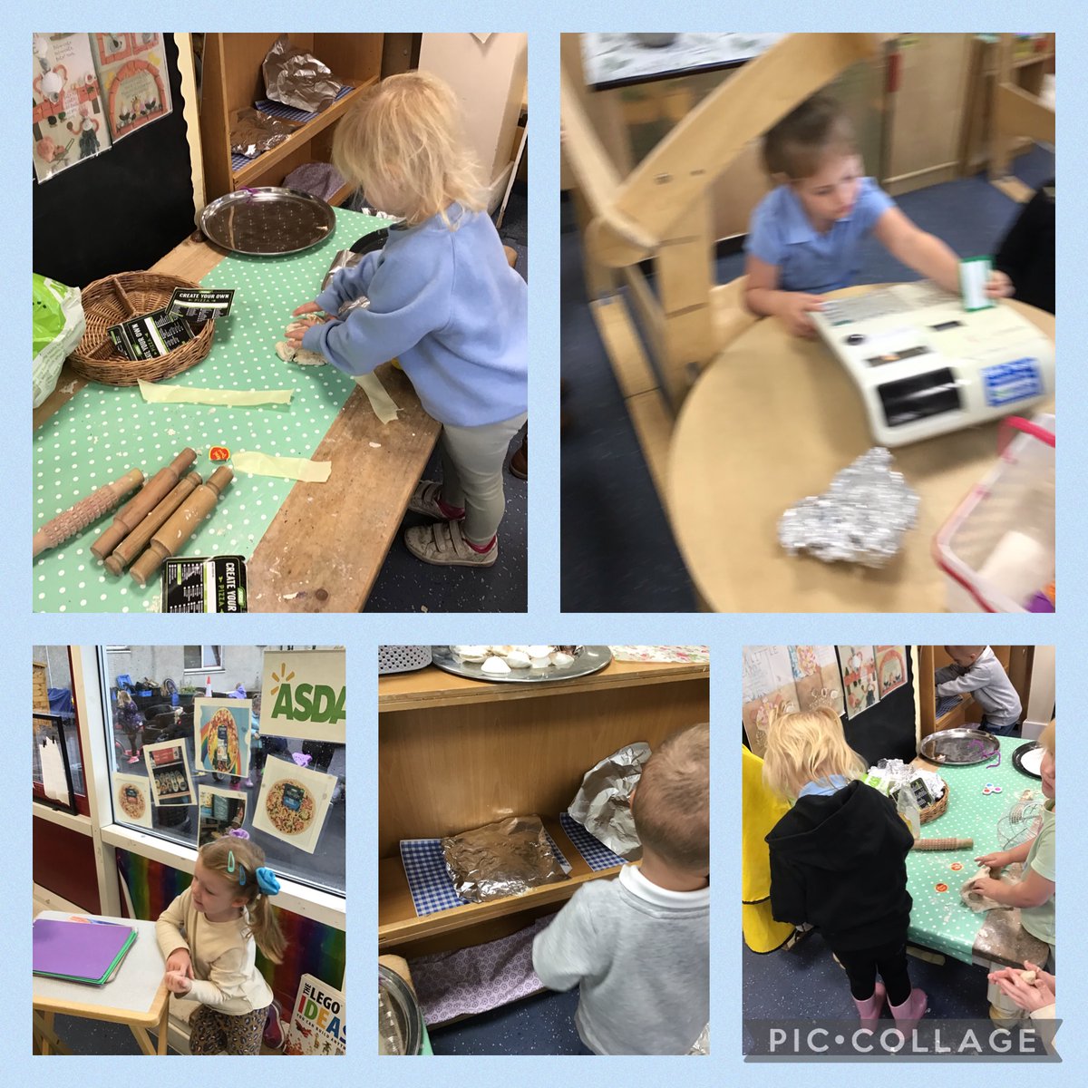 Our children have explored role play through play dough. Pizza and cake making has been popular, they have taken on different roles in their play. A big thanks to ELC parents past and present donating excellent resources @asdastenny and Frankie&Bennies Falkirk.#community