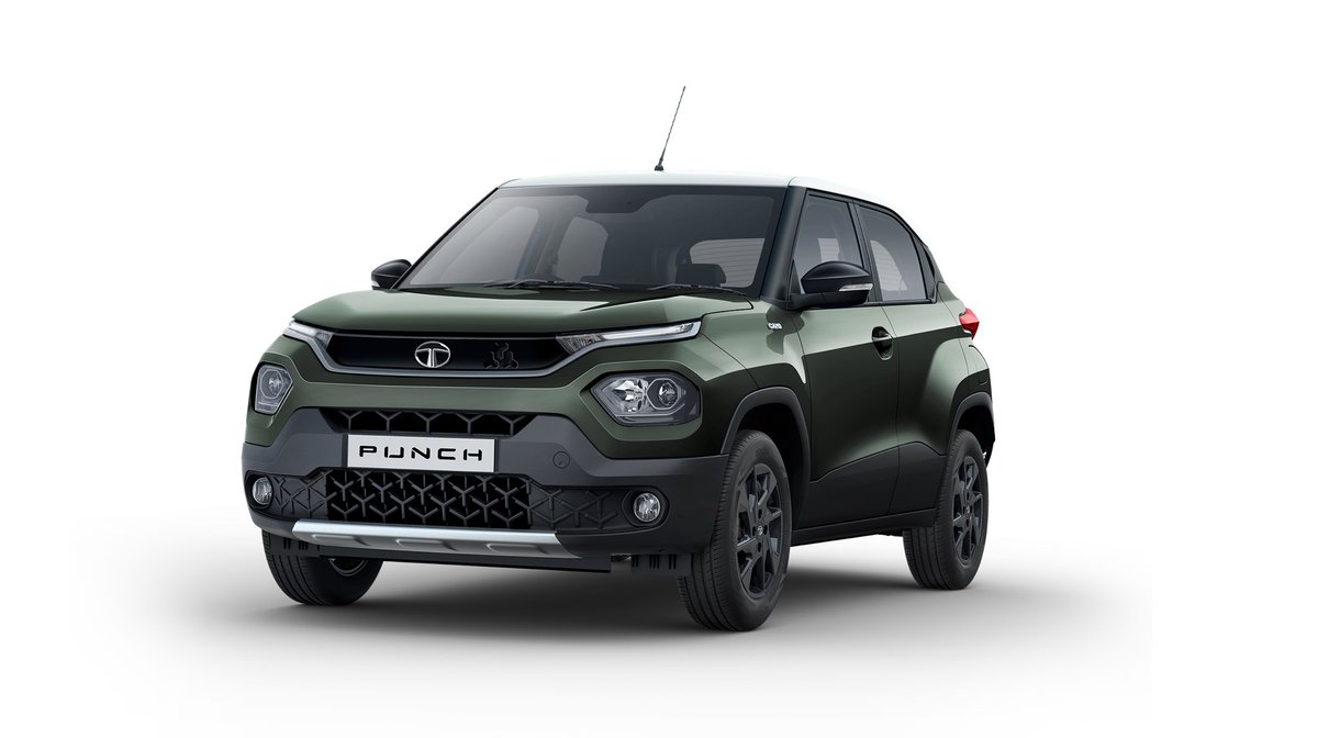 AarizRizvi's tweet image. Tata Punch Camo Edition launched, priced from ₹6.85 lakhs (ex-showroom). Looks nice in this shade. What say? #TataPunch #CamoEdition @TataMotors_Cars