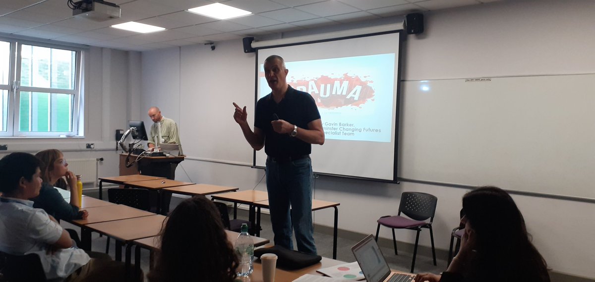 Delighted to have a room full of Youth Students UG and MSc all assembled for our Trauma Informed Pracrice Workshop <a href="/changing/">changing</a> futures