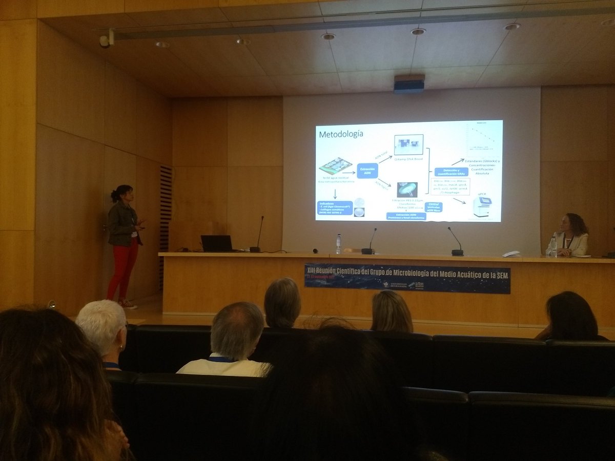 ub_bio's tweet photo. En #XIIIMASEM Sara Morales #MARSGrup explica la relación entre #crAssphage i Genes de Resistència a Antibióticos @SEMicrobiologia https://t.co/onUPTaPIuQ