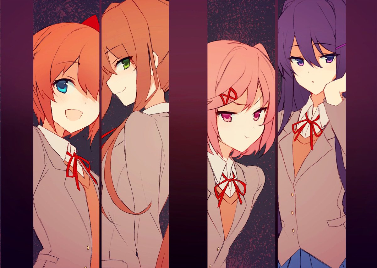 Doki Doki Blue Skies❄️ on Twitter  Grunge photos, Literature club, Anime