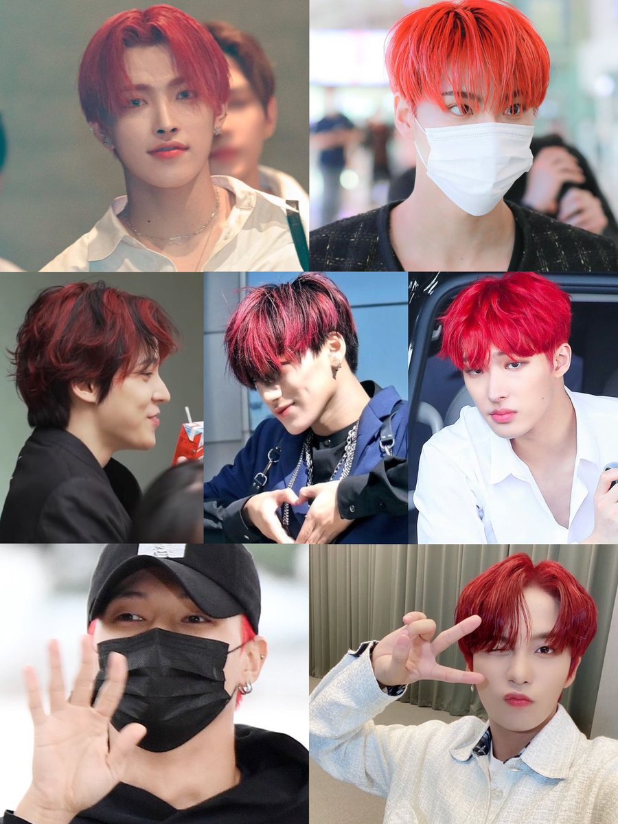 7/8 ATEEZ IN RED HAIR 🥺❤️‍🔥