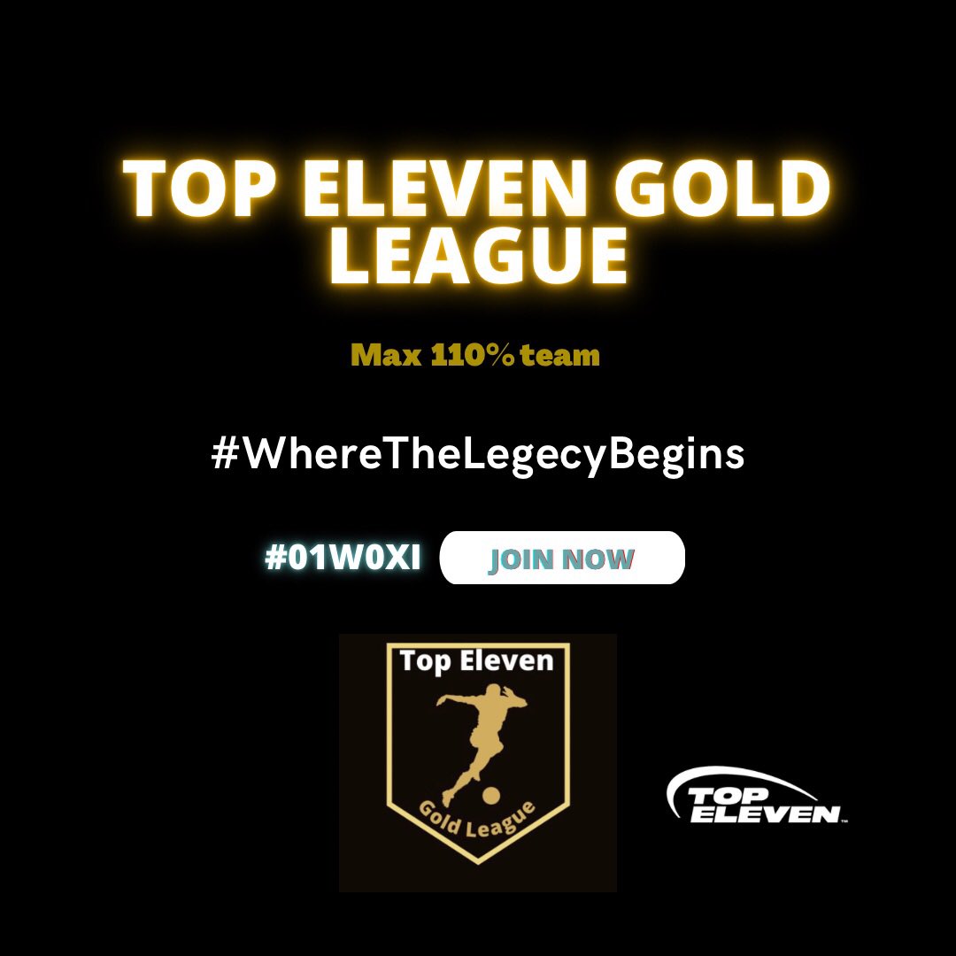 Top11Community's tweet photo. 1 space in Legends League
1 space in Platinum League
Gold League is full
Good luck to al managers in the @topeleven community
Going to be a great season ⚽️
#TELL
#TEPL
#TEGL
#BecomeTheLegend
@topelevenglobal https://t.co/K6SAemA2hL