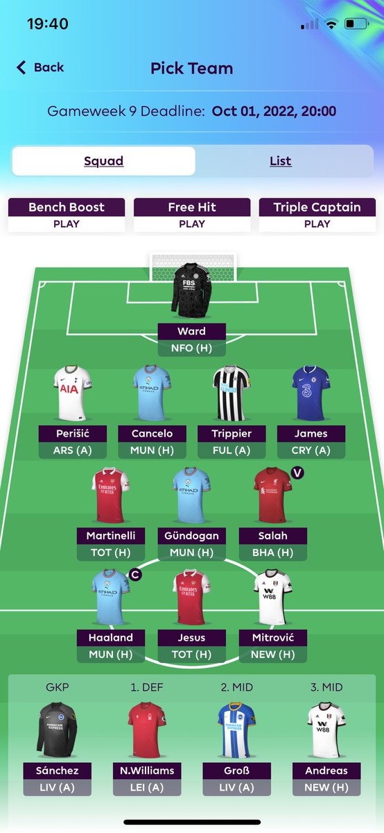 JrMark28's tweet photo. @LetsTalk_FPL Gündogan to Maddison  Jesus to Toney  this week https://t.co/rzWzMU2316