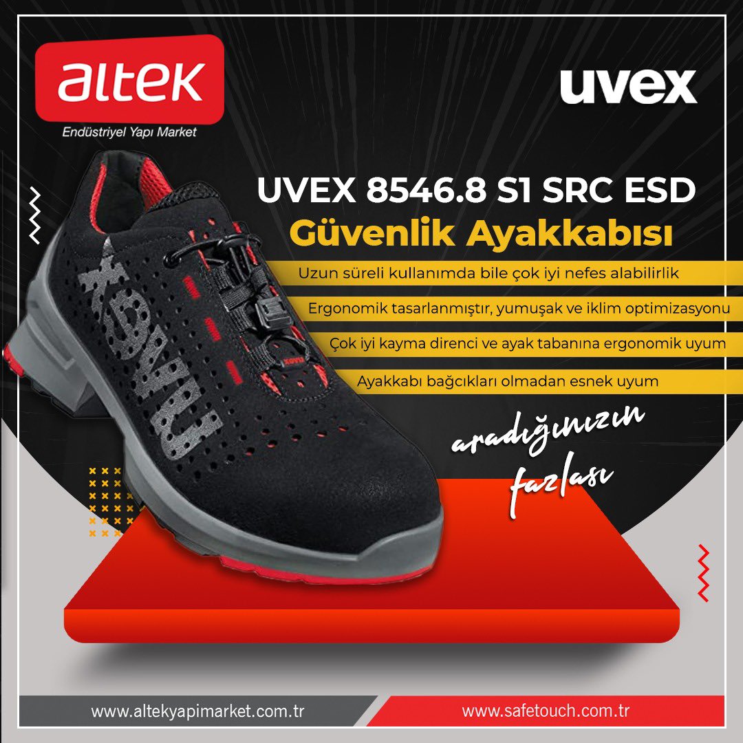 altektr's tweet photo. UVEX 8546.8 S1 SRC ESD / Güvenlik Ayakkabısı

💧 TÜRKİYE’NİN EN BÜYÜK ENDÜSTRİYEL YAPI MARKETİ

😎 Sipariş Ve Bilgi İçin Dm
Aradığınız her şey Altek Yapı Market’te!

https://t.co/w7VqJsfuoo

#altekyapi #yapimarket #uvex #uvexturkiye #uvexayakkabı #uvex8546.8 S1 SRC ESD https://t.co/M1DubZ7jqN
