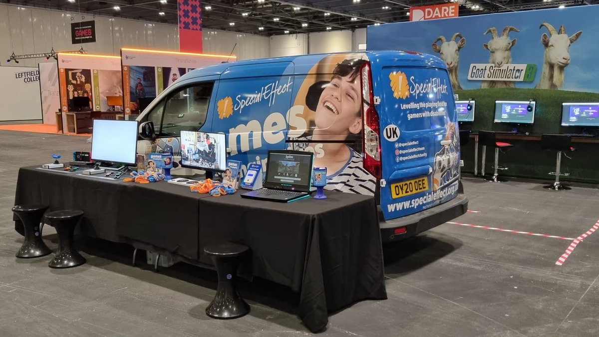 If you're at #EGX2022 you should go say hi to @SpecialEffect... and their van! 🚚 