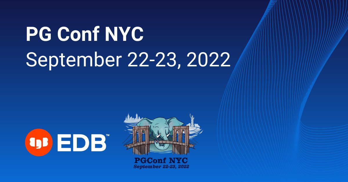 Prasad2400's tweet image. Attending #PGConfNYC 2022 this week? Stop by our booth on Thursday to meet Simon Riggs and leave with a signed copy of his book, #PostgreSQL14 Administration Cookbook! 📕
okt.to/QlauYB
#ConnectwithEDB #PostgreSQL
#PowerToPostgres with @EDBPostgres
@pgconfnyc