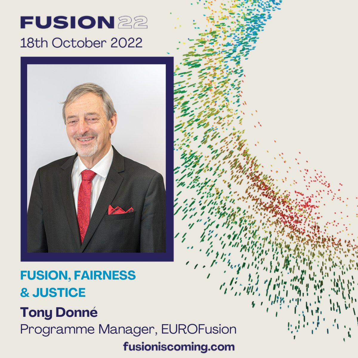 EUROfusion programme manager @tonydonne will talk about the European #roadtofusion at #FUSION22 on 18 October 2022 in the London Science Museum, organized by our partner @UKAEAofficial. Register now at fusioniscoming.com ! #fusionenergy #sustainability #scienceandtechnology