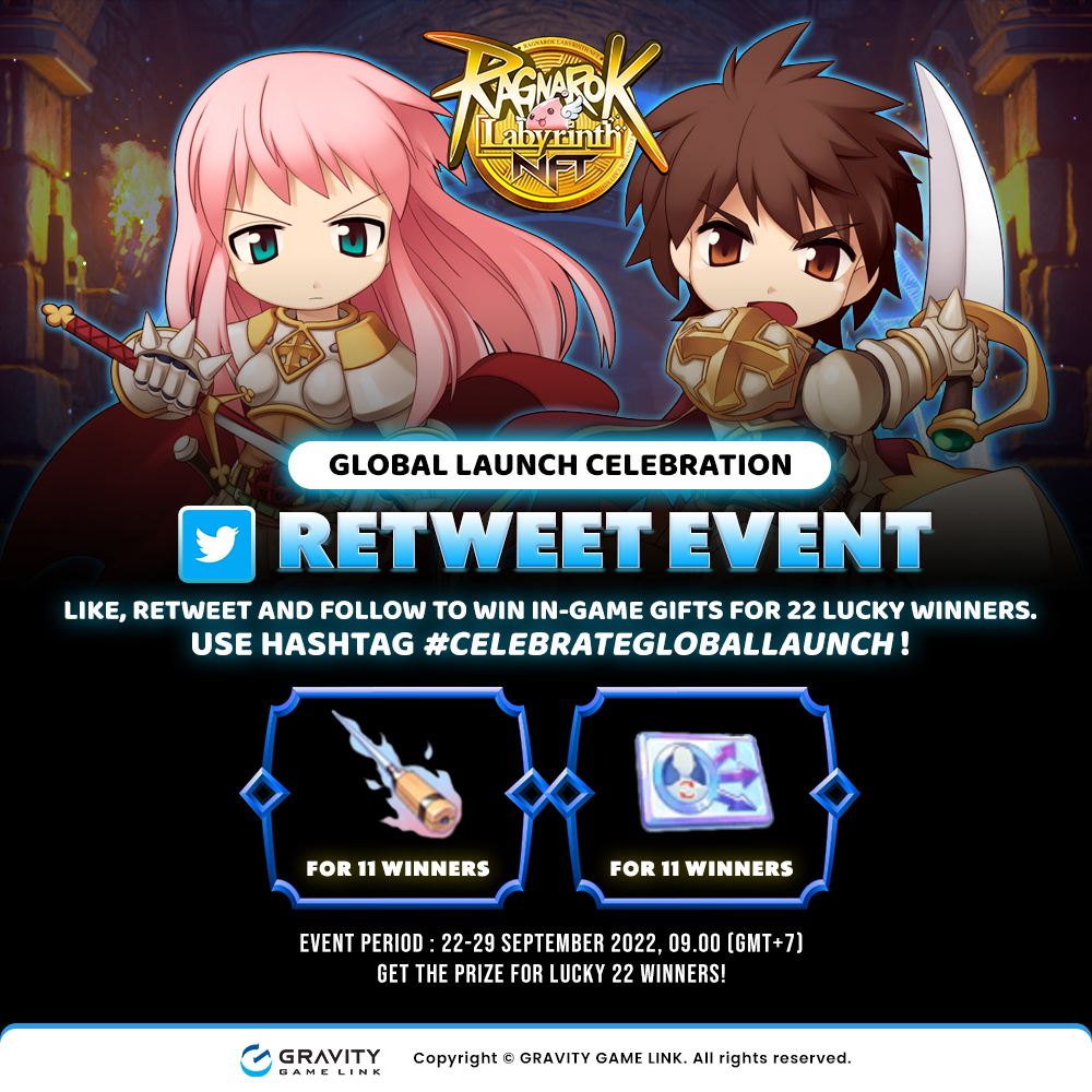 rolabyrinthnft's tweet photo. Global Launch Celebration, Join Re-Tweet Event! 🔥
1. Follow Twitter @rolabyrinthnft 
2. RT this banner with the hashtag #CelebrateGlobalLaunch 
3. once we get 2022 RT, a total of 22 winners will be selected randomly
4. Ends 29.09.2022
link for details: https://t.co/CI9URuH8LV https://t.co/r3lcbTXbPh