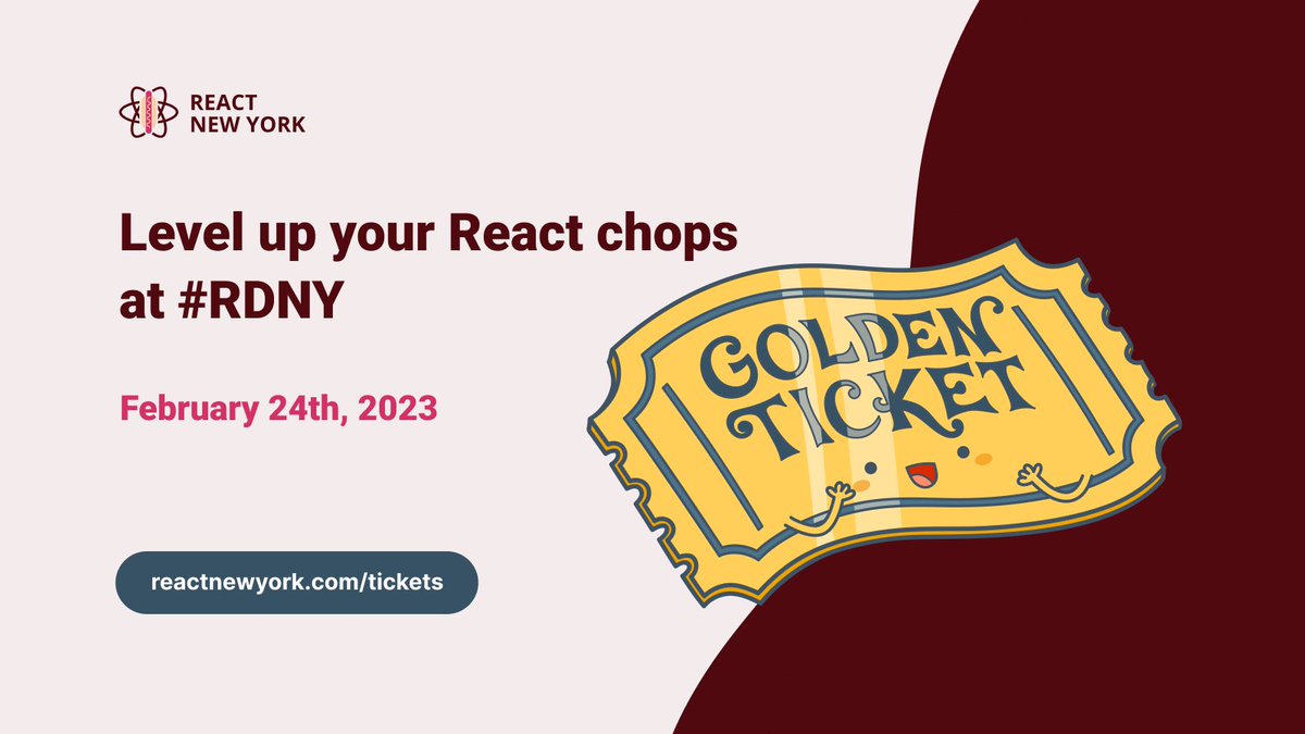 From day one, we wanted #RDNY to be a conference where you can seriously level up your <a href="/reactjs/">React</a> chops...how do you do that?
🧵is coming.

Reserve your spot at reactnewyork.com