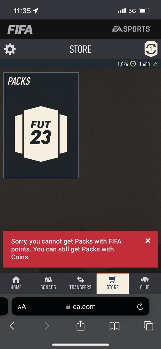 Lolarisan's tweet photo. @MattHDGamer Anyone else who can’t spend their fifa points? https://t.co/07nMl15xNR