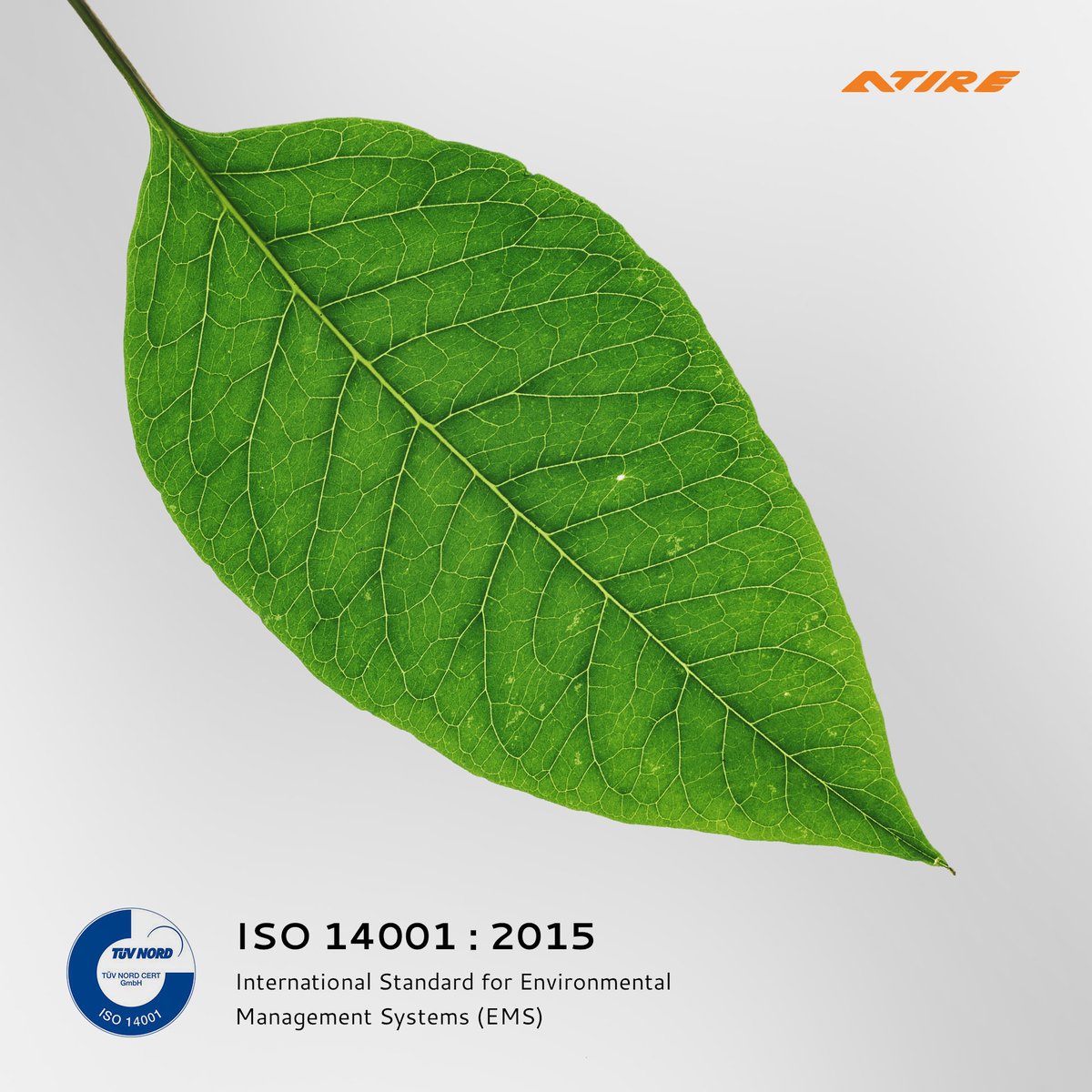 ATIREcompany's tweet photo. We are now an ISO 14001:2015 certified company! 🍃💪
@ATIRE  
Drive our operations toward environmental excellence and sustainable future 🌏
#ATIRE #Milestone #ISO14001 #SolidTires #Sustainability #GreenTires #Achievement #ISOcertified #Industrialtires  #environmentfriendly https://t.co/jSi1RujLEo