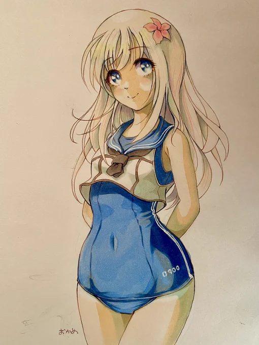 今日の練習絵はろーちゃんですって! 