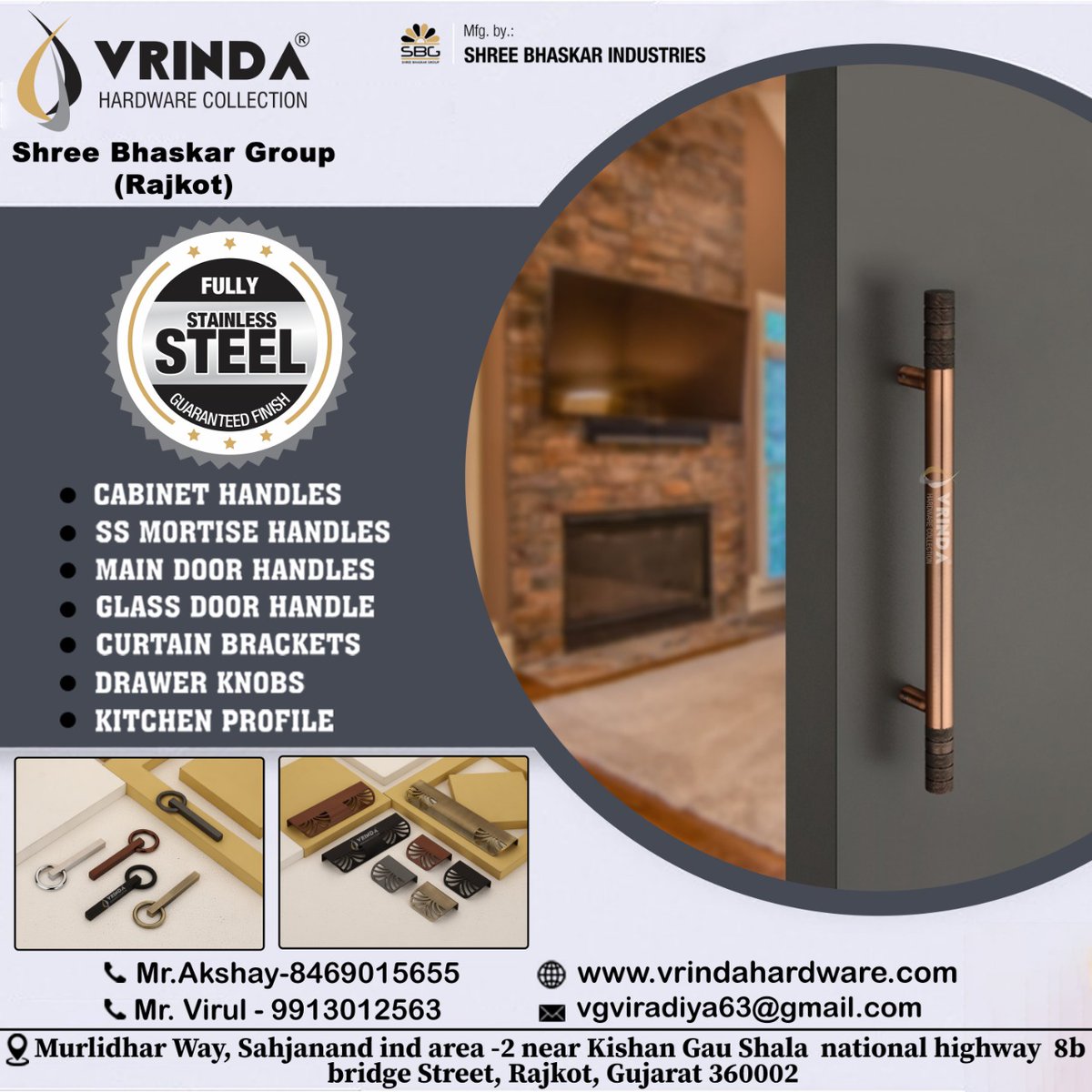 VrindaHardware's tweet photo. #bhaskergroup #Vrindahardware #shreebhaskarindustries #vrindahardwarecollections #hardwarecollections #hardwaredesign #retailers #hardwareproducts #bridgestreet #rajkot #Gujrat       

Please Visit Us : https://t.co/b8lubZpwXI https://t.co/OOy7gP6srW