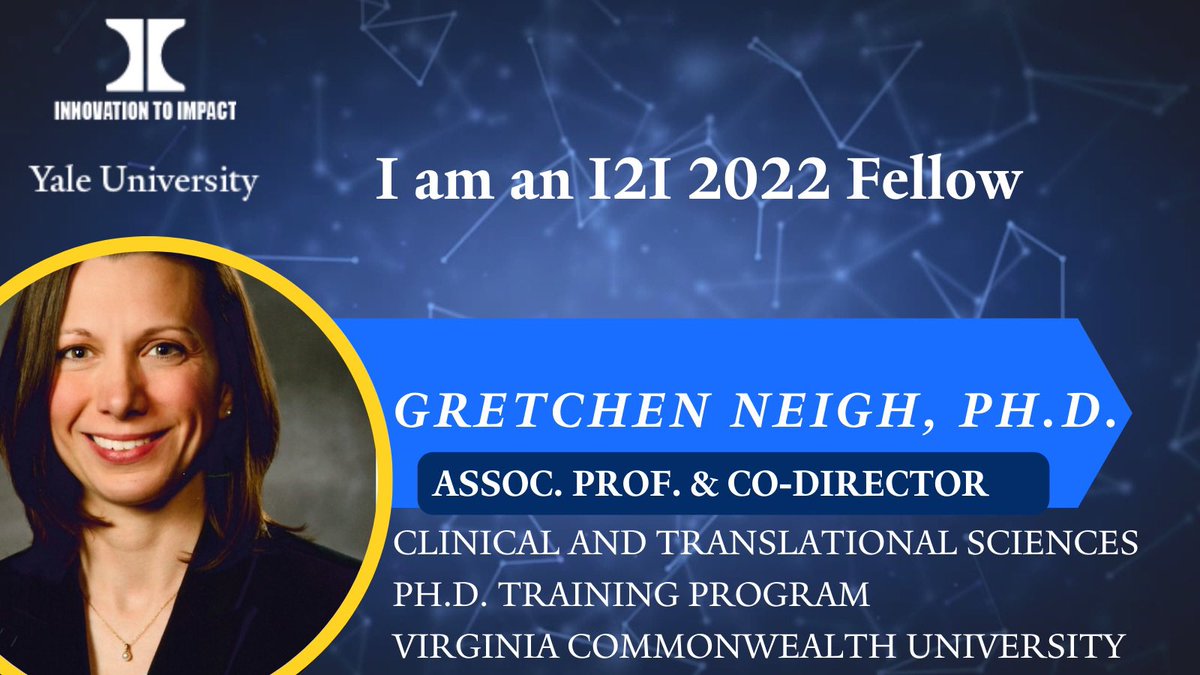 I pursued biomedical research as a career to help people by finding solutions to prevent and relieve the problems created by chronic stress. Now I want to increase my impact and am delighted to have the opportunity to learn through I2I. <a href="/innovateatyale/">InnovationtoImpact</a> <a href="/VCUBusiness/">VCU Business</a> <a href="/VCUresearch/">VCU Research</a>