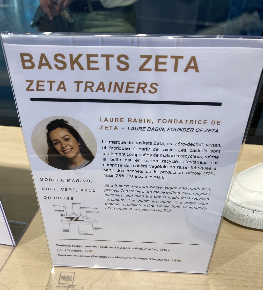 coralieM_FMC's tweet photo. Avec du 🍇 on ne fait pas que du vin ! Mais également des 👟

Baskets ZETA : 0️⃣ déchet, fabriquées  avec des déchets viticoles 

Design 🇫🇷 et assemblage 🇵🇹

https://t.co/2wZSlEFiCe

#GrainesDidées https://t.co/0hR1xmMMay