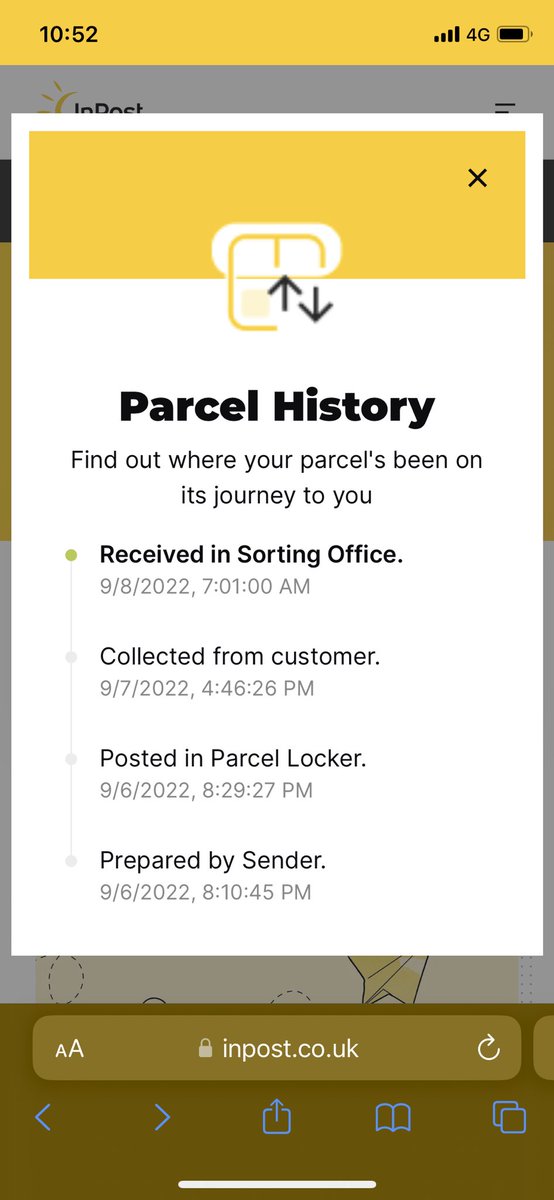 norkybork's tweet photo. @InPostUK where is my parcel? Why don’t you answer emails.  Why do I get cut off on your phone line? https://t.co/XOFlyAaJUB