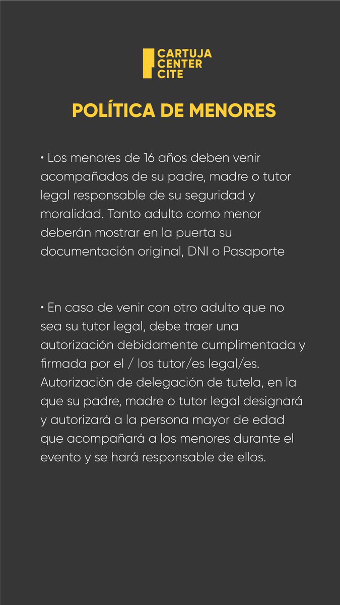 🔴 Toda la información para el concierto de <a href="/lolaindigomusic/">lola indigo | info oficial</a> en <a href="/CartujaCenter/">Cartuja Center CITE</a> #Sevilla 🎤🪩

Aquí os explicamos los accesos y dirección de las colas para mañana y nuestra política de menores👇🏽

#lolaindigo #Discoteka