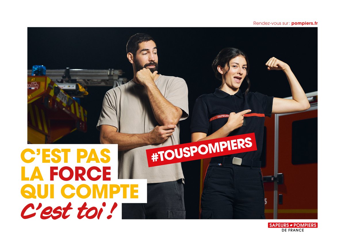 PompiersFR's tweet image. #TousPompiers | C’est pas la force qui compte, c’est toi ! 
La campagne de communication sur le volontariat est lancée, avec le soutien de @MediaSchoolGr et @HavasMediaFR. 

Les personnalités du sport et du divertissement se sont engagés à soutenir cette campagne. 
@NKARABATIC