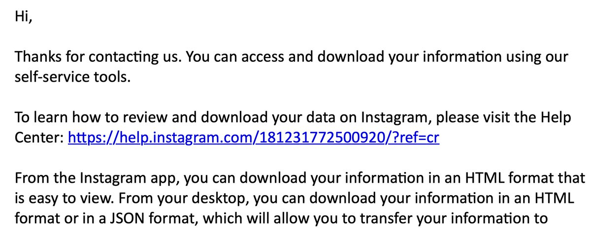 FusterGloria's tweet photo. little update: after 3 emails telling me i should use the download your info tool, despite me saying this is an #accessrequest under art15 GDPR plus please rectify ASAP sensitive data inaccurately processed art17, i got now a new message from Facebook saying the same again https://t.co/7O0bG7PdQS