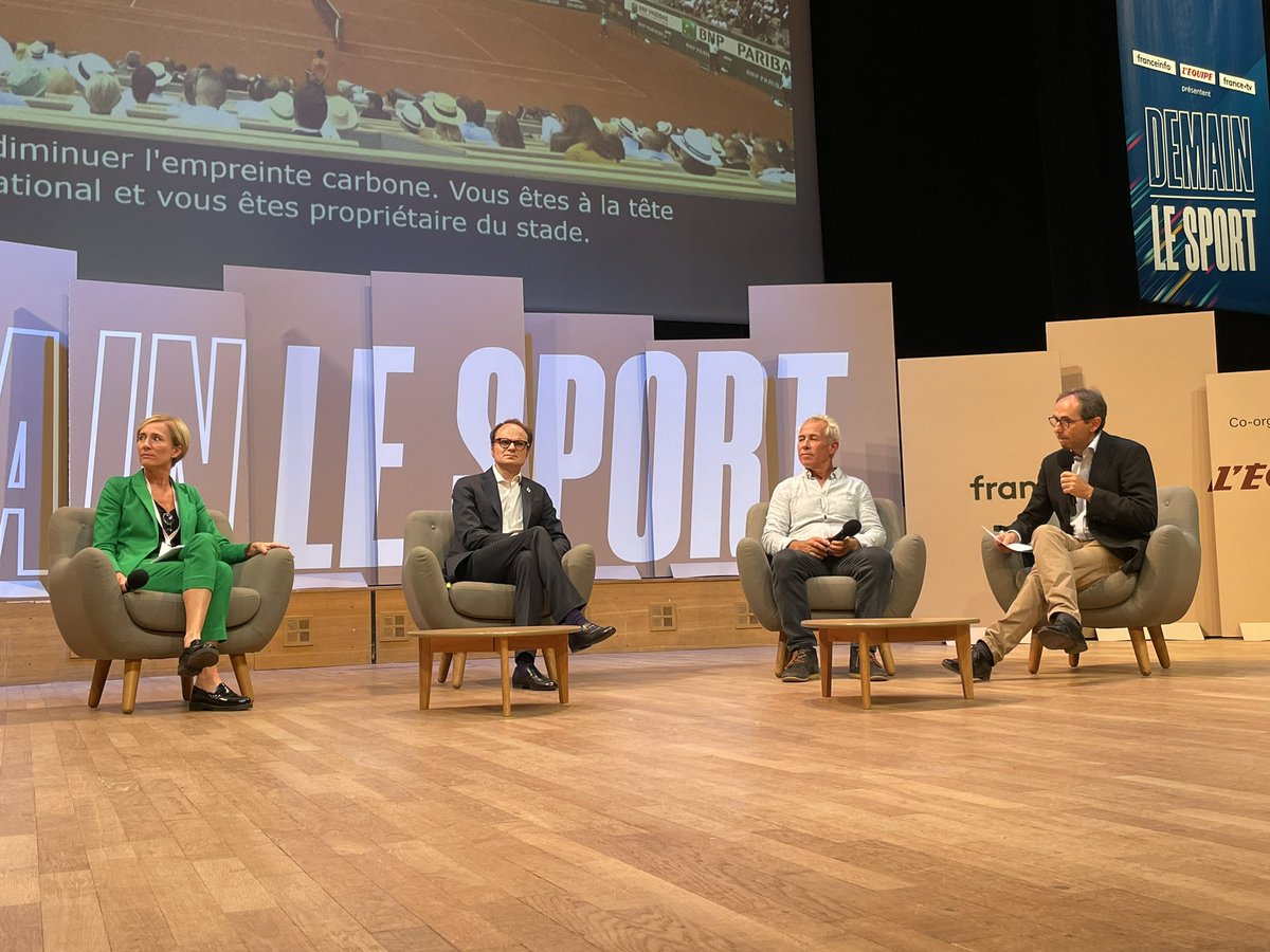 ⚡️THREAD en direct de #DemainLeSport : comment réduire les émissions carbone des événements sportifs ? Réponses avec <a href="/clescure/">Catherine Lescure</a> m, Directrice Communication et #RSE d'Enedis 👇