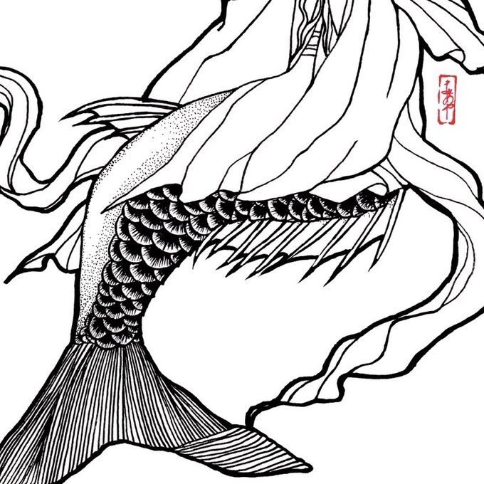 人魚の鱗のtwitterイラスト検索結果