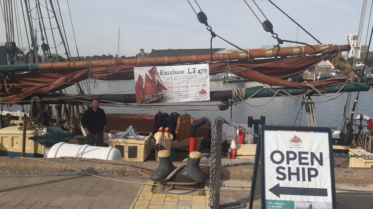 We're in Ipswich right now and we have an open ship! Come down and have a look around, and find out about what we do and the trips we still have on offer this season. You'll find us on the Orwell Quay 22nd, 23rd and 24th Sept. Sailing 25th  26th &amp; 30th with spaces available