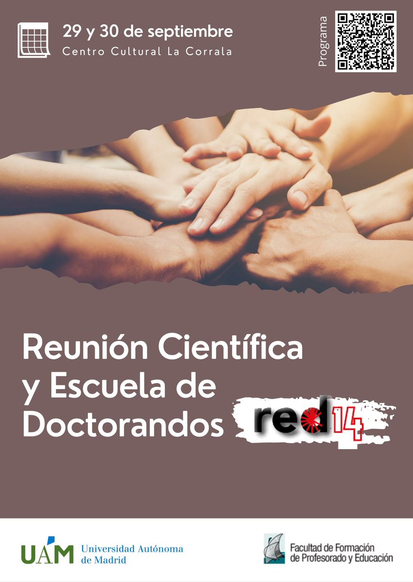 Red14ECCSS's tweet photo. Ayer se nos olvidó adjuntaros el póster de la Escuela de Doctorado que organizamos junto a @fuam_uam en La Corrala. ¿Os gusta? #ECCSS #uamjuntossomosmas #animarosqueaprendiendolopasaremosbien https://t.co/DvASpUHNGi