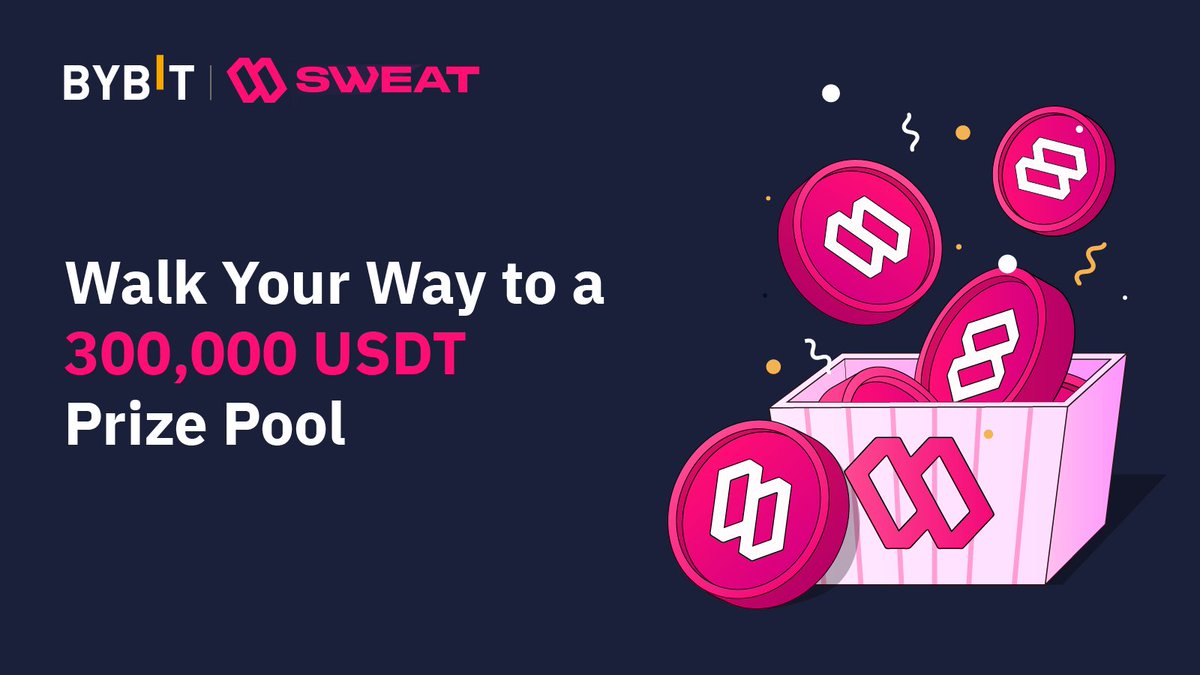 🚶 300,000 $USDT up for grabs! Bybit x SWEAT event has gathered 4,500+ participants! <a href="/SweatEconomy/">SWEAT💧</a> 

📆 Until Oct 15, 2022, 10AM UTC

🔽 Earn 6 USDT by completing 3 simple tasks:
✅ Sign up
✅ KYC LV. 1
✅ Deposit $SWEAT or trade $SWEAT

👉 Join now: go.bybit.com/e/bFFhpiNGmtb