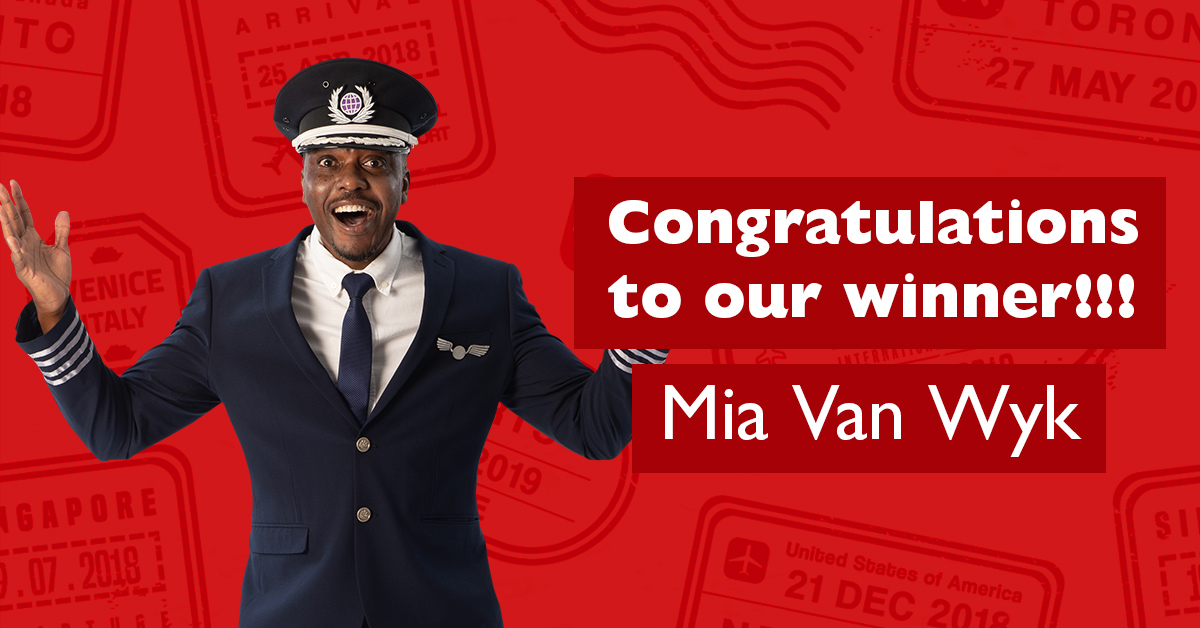 FlightCentreRSA's tweet photo. Congratulations to Mia Van Wyk on winning a R 50 000 Flight Centre travel voucher from our redraw (as per competition Ts&amp;Cs)! We are sure you will be counting down the days until your next adventure begins 😍✈️📍

#40yearsoftakingoff #beentherewithfc #experienceourexperience https://t.co/o6l9HXf7U7
