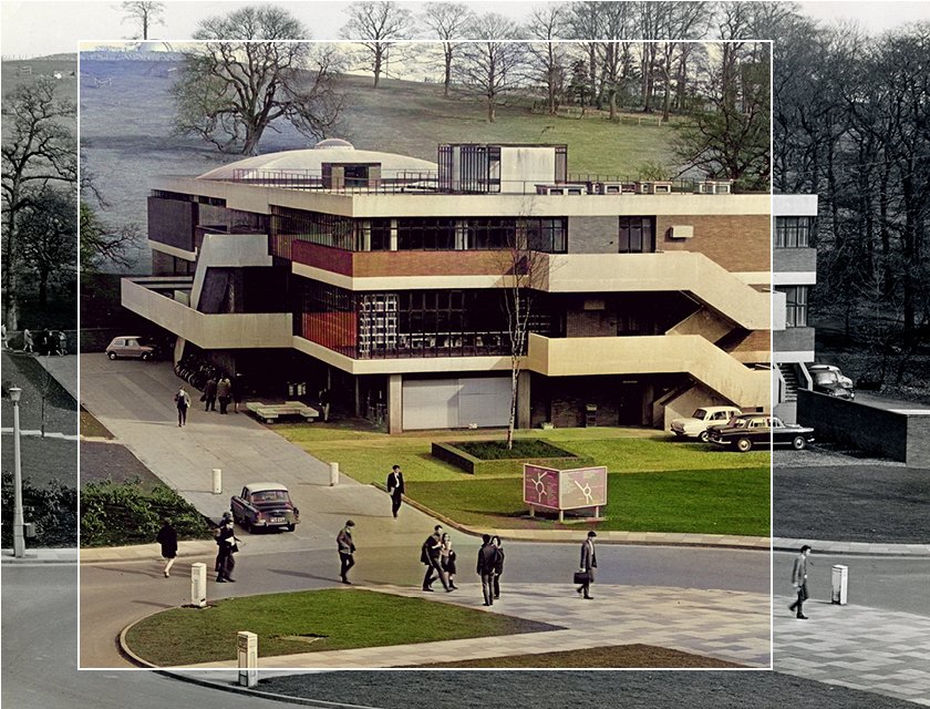 Union Square and the @KeeleSU in the 1960s (Colourised) #ThrowbackThursday