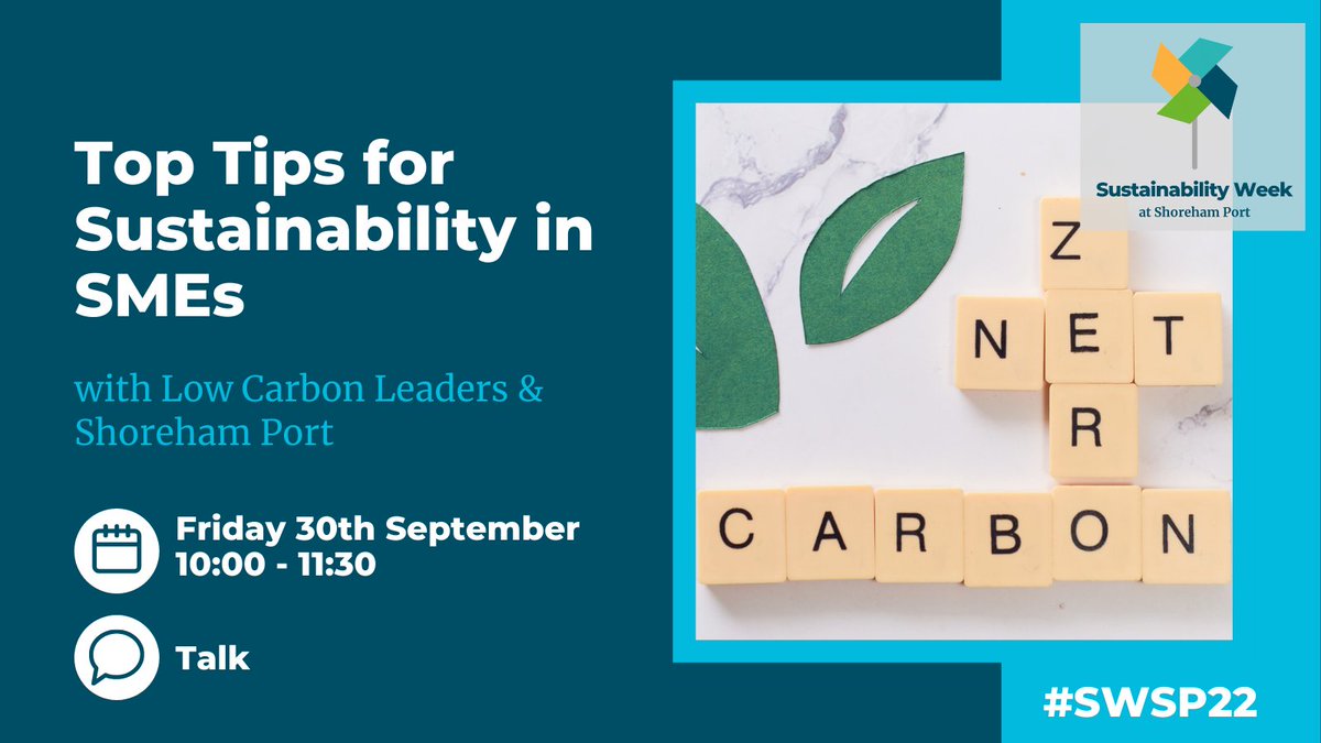shoreham_port's tweet photo. Meet others from Sussex SMEs to learn some top tips on transitioning your business for a sustainable future. Highly interactive and a chance to learn from others π https://t.co/Vy7pLS8Dis
#SWSP22 https://t.co/EB0G9JbVLq