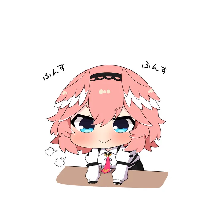 興奮すると前のめりになっちゃう #Luillust 