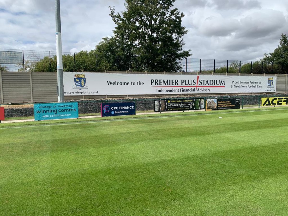It's great to see our banner in place at <a href="/StNeotsTownFC/">St Neots Town F.C. Official</a> as commercial partners of <a href="/CambridgeUtdWFC/">Cambridge United Women</a>. 

We were wondering how many of those in our community have daughters that play football?

#CUWFC #CamUTD