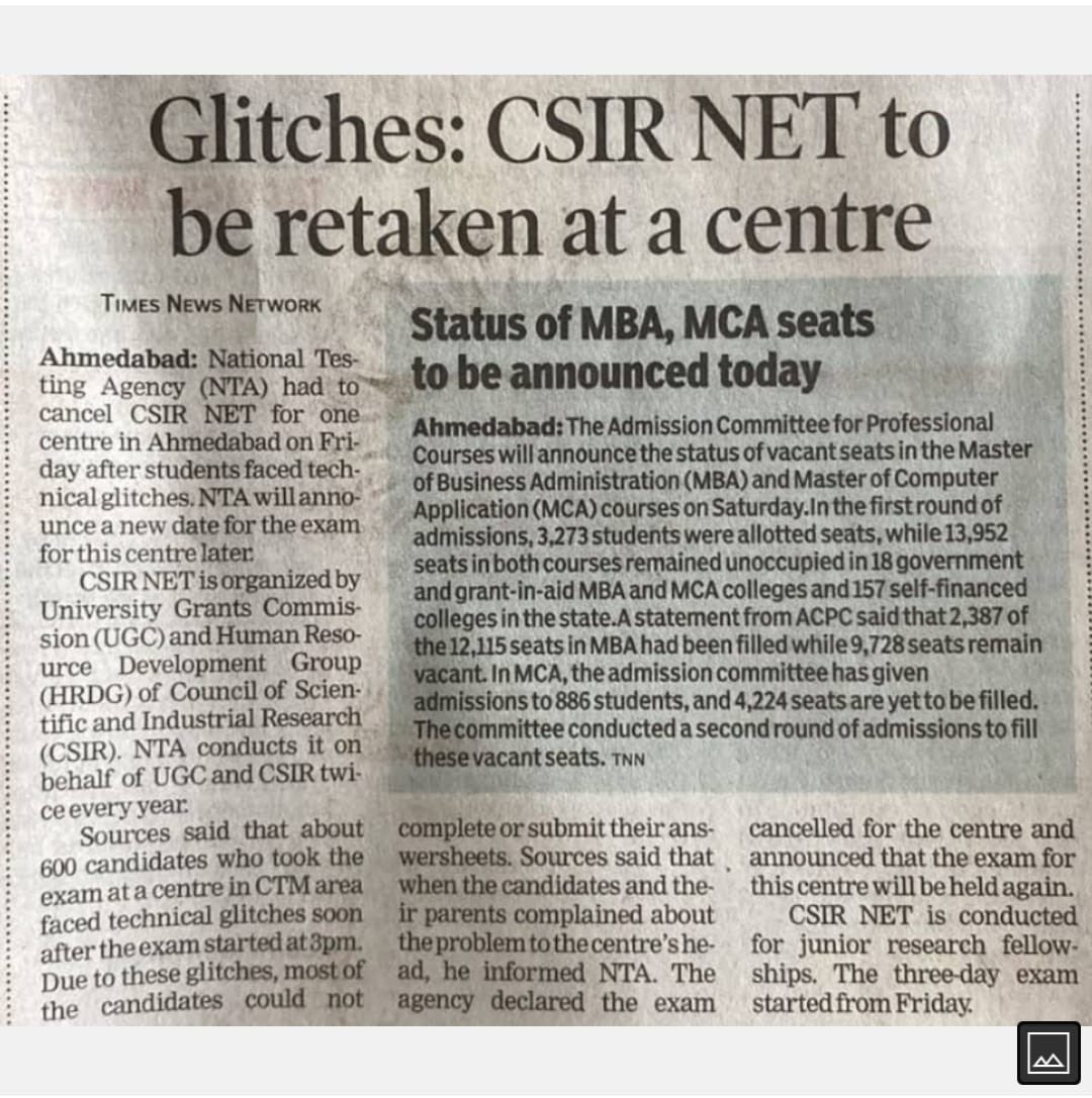 HIMANSH62113135's tweet photo. @HRDG_CSIR @PMOIndia @DG_NTA 
@PresidentINDIA 
CSIR NET mathematics exam paper was leaked before the exam. As a professor or mentor I request you to kindly canceled the exam dated 16/09/22. https://t.co/8ii6cRhWMs