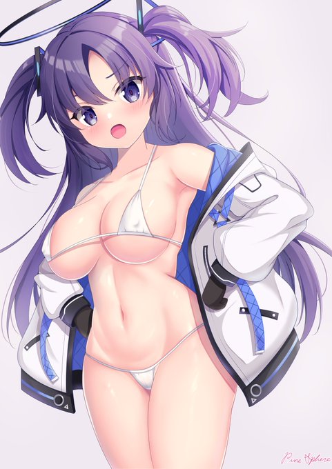 #ブルーアーカイブ 
#ブルアカ 
#블루아카이브
#BlueArchive
マイクロビキニ を着て欲しい!🙏と先生にお願いされた ユウカ😊 