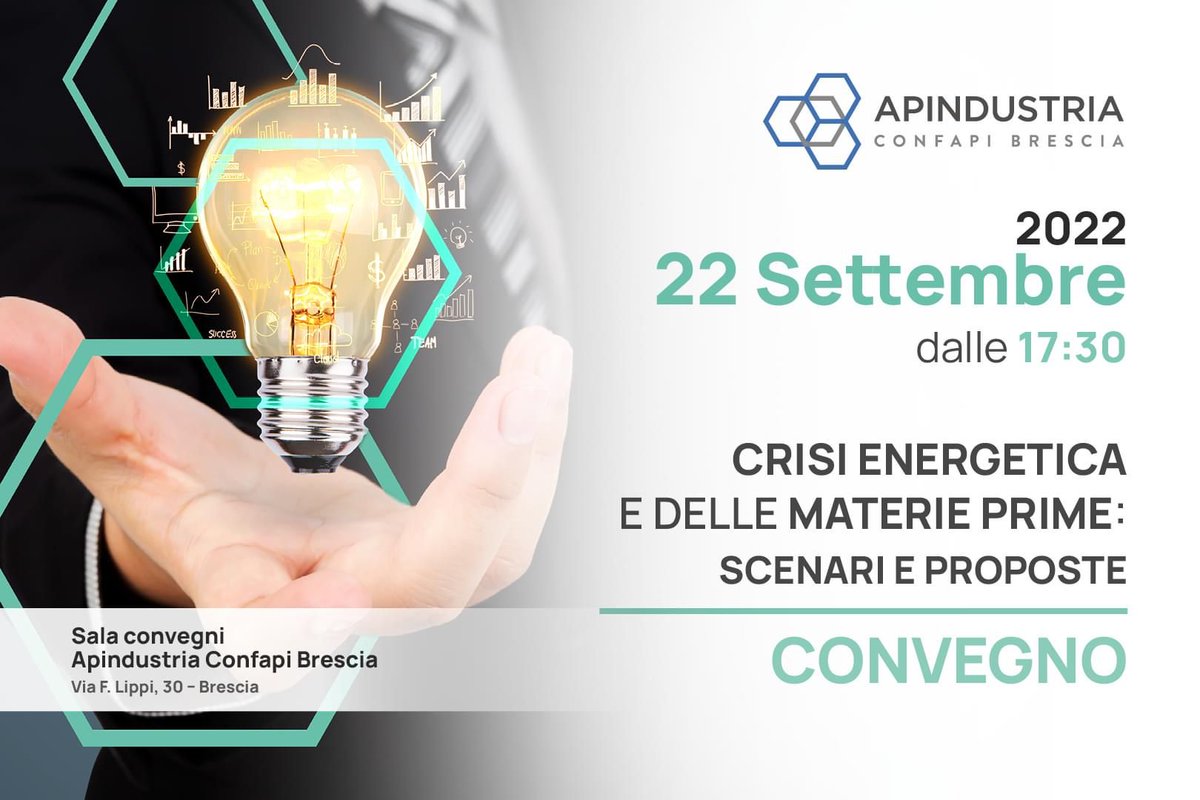 Conferenza stampa questa mattina per presentare l’evento che si terrà oggi pomeriggio presso la sala convegni di <a href="/ApindustriaB/">Confapi Brescia</a> 
Per iscriversi: apindustria.bs.it/2022/09/14/cri…