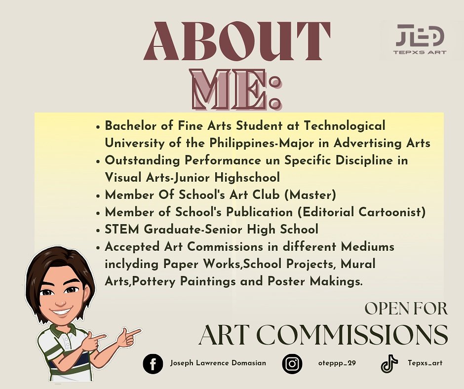 Tepxski's tweet photo. 🎨𝐎𝐏𝐄𝐍 𝐅𝐎𝐑 𝐀𝐑𝐓 𝐂𝐎𝐌𝐌𝐈𝐒𝐒𝐈𝐎𝐍🎨

Hi guys! Looking for quality art commissions? Feel free to swipe some of my sample works for more mediums.  Message Tepxsart through his social media accounts if you're interested. Thank you! 💛

Checkout below for sample works--- https://t.co/pvxulun7um