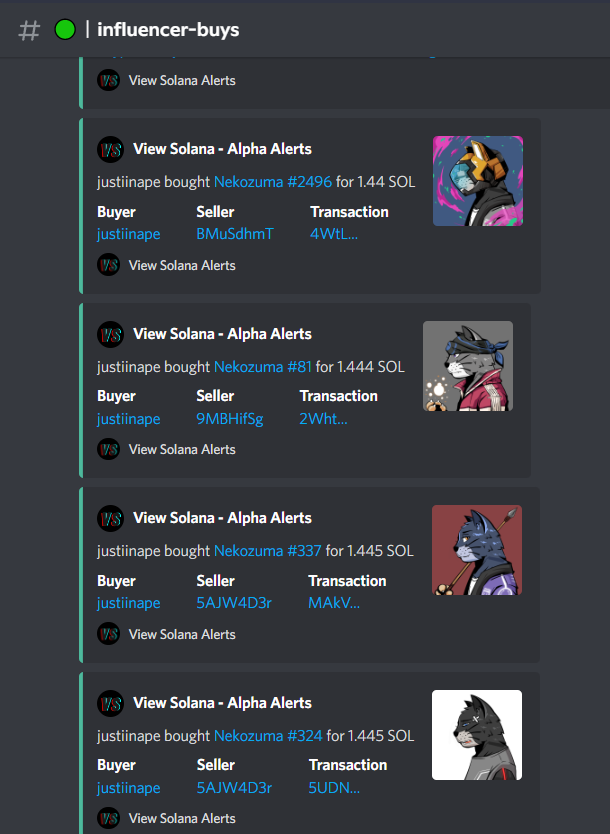 DeBonesDAO's tweet photo. Revamped Wallet Tracker for our holders of 3+ NFTs

Wallet trackers for 40 influencers, 20 Alpha callers, and smart money wallets.

We caught @justintrades sweeping @NekozumaNFT 

1.5 -> 3 https://t.co/WCXO6Zt1GV