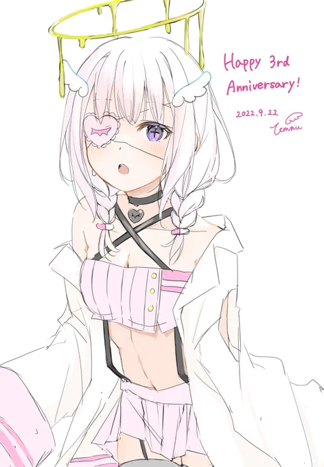 うちの子のドクターちゃんを産み出して今日で3周年!!一生かわいい!!!!2時間でお絵描きしました 