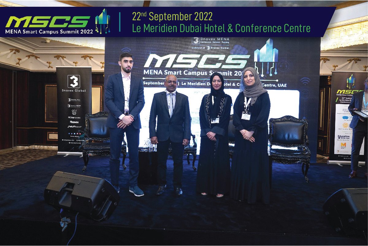 3novex's tweet photo. The MENA Smart Campus Summit 2022 is going on now as we speak! With a big group fit in the ballroom of LeMeridien Dubai Hotel &amp; Conference Centre, the MSCS 2022 has so far been very interactive, knowledgeable, rich and highly intensive!
https://t.co/xDHKVmBUJg
#MSCS2022 #MSCS https://t.co/VRqM9BQFzm