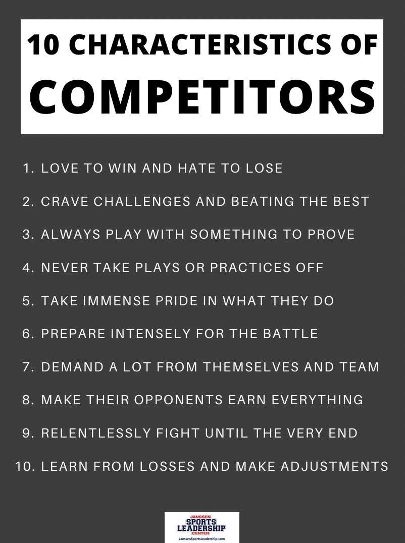 10 CHARACTERISTICS OF COMPETITORS