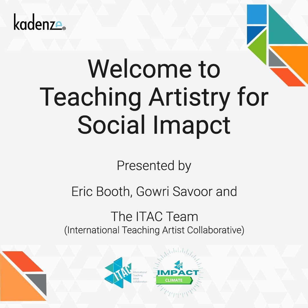 Are you a teaching artist wanting to bring greater social impact to your projects? The International Teaching Artist Collaborative (ITAC) has the course for you: Teaching Artistry for Social Impact. 
Enrolments open now.
kadenze.com/courses/teachi…
#kadenze #onlineclass #itac #impact