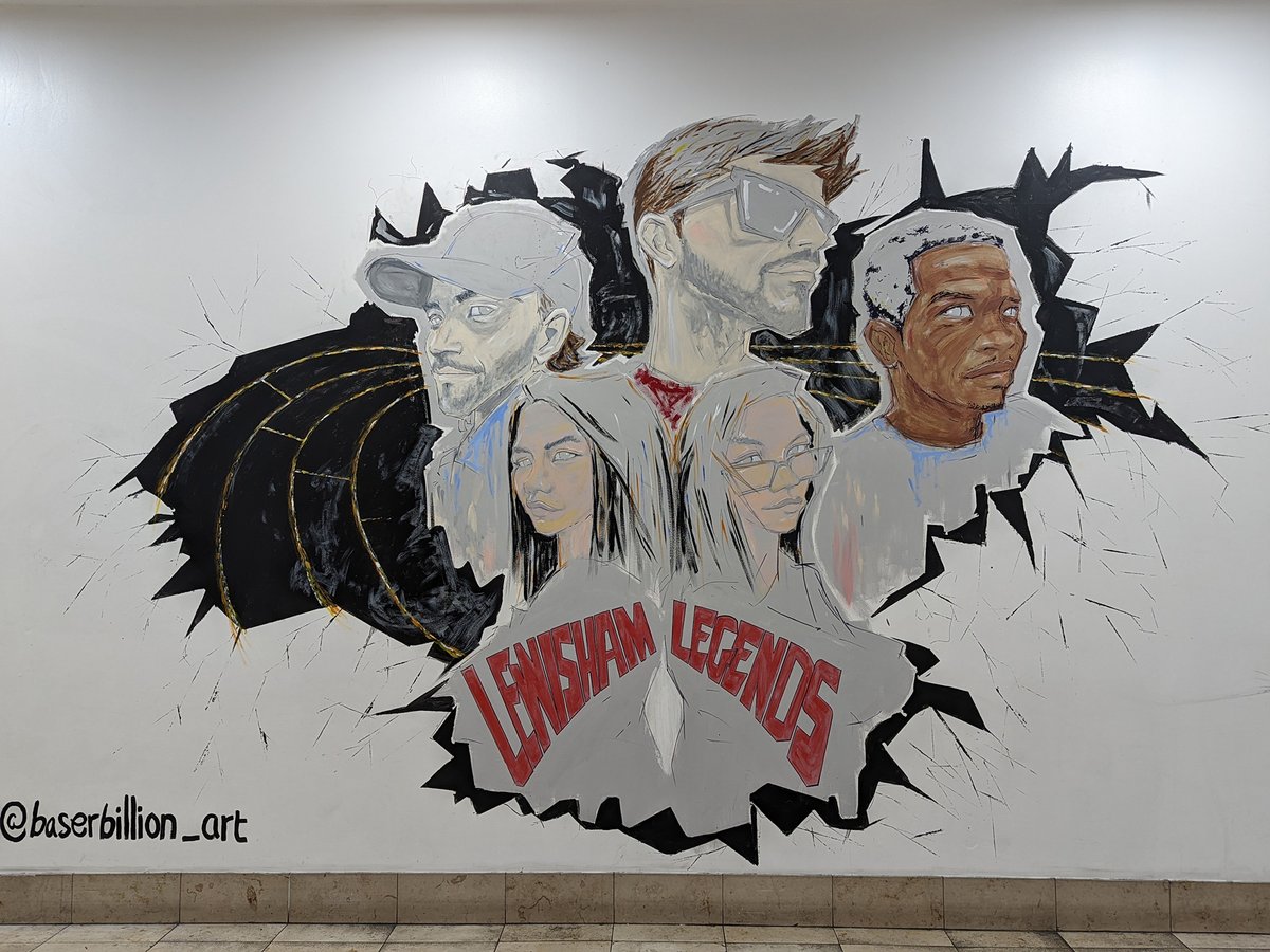 WeAreLewisham's tweet photo. .@sfactoracademy by @BaserbillionArt 

Coach Adam and team have created an inclusive environment for young people to come together to train and compete. #LewishamLegends⭐️

Find it >> South Mall exit opposite NatWest https://t.co/FUQv8jiNz1