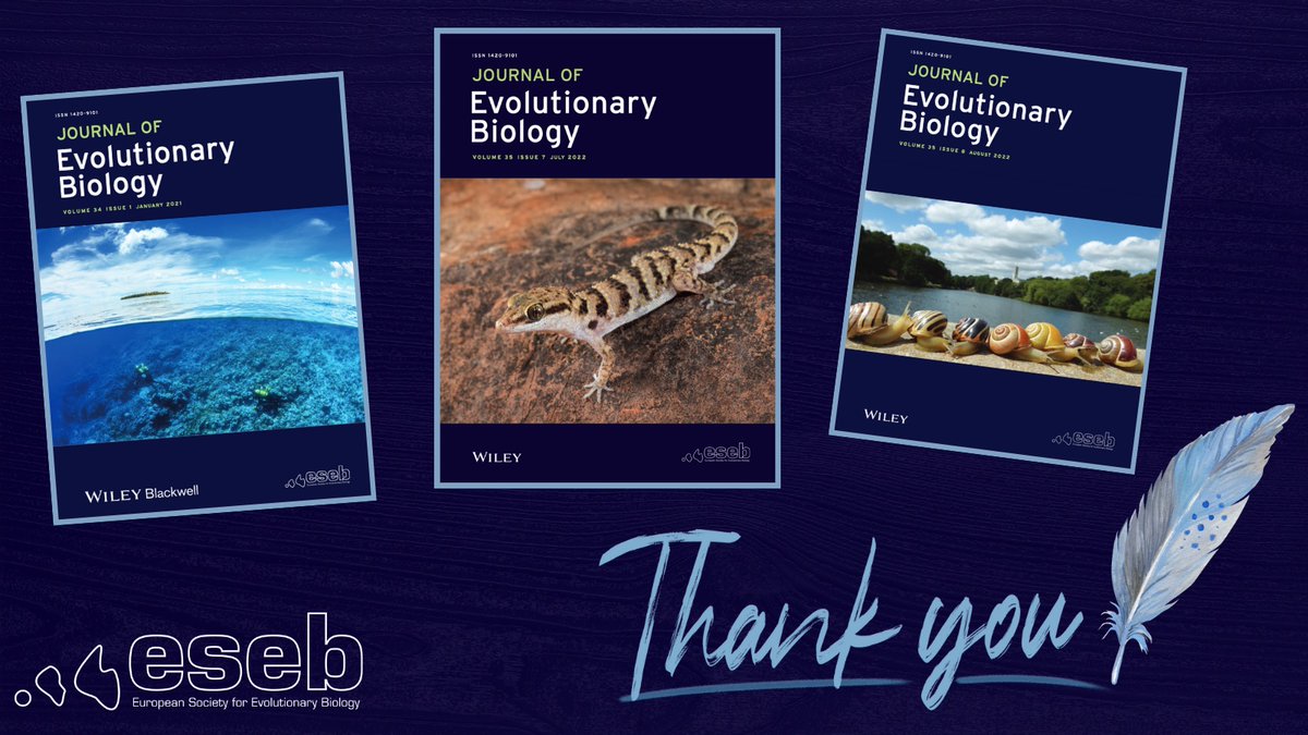 This #PeerReviewWeek22 the whole team @JEvBio would like to express our thanks to all who review for their #societyjournal

Your time and efforts are very much appreciated by authors, readers and the editorial board /1