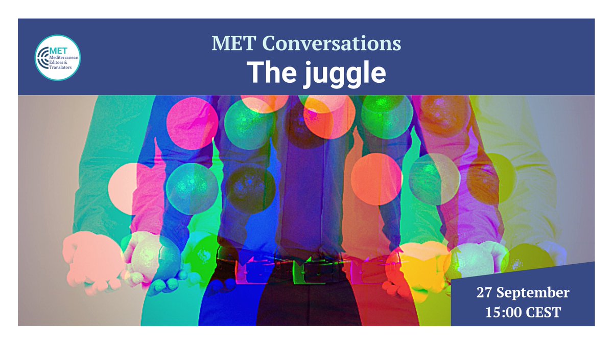 METMeetings's tweet photo. ๐ฅณ MET Conversations are back!
Does juggling your home and professional lives seem an impossible task? Join us at the earlier time of 15:00 (Madrid time) for small group discussions on time management, job satisfaction and self-care. #METConversation
https://t.co/FRnkjxLcgb https://t.co/auU8cxP0Gx