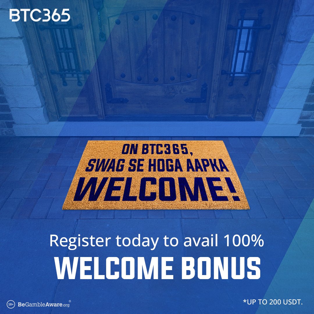 BTC365OFFICIAL's tweet photo. We welcome you with a banging offer! That’s just our style.
So, what are you waiting for? Register now on the BTC365 website & avail our 100% welcome bonus up to 200 USDT.
https://t.co/RgqMG81arx
#OfferNaMilegaDobara #PlayandWin #cryptobetting #promooffer #sportsbetting https://t.co/2yAPy0GW7U