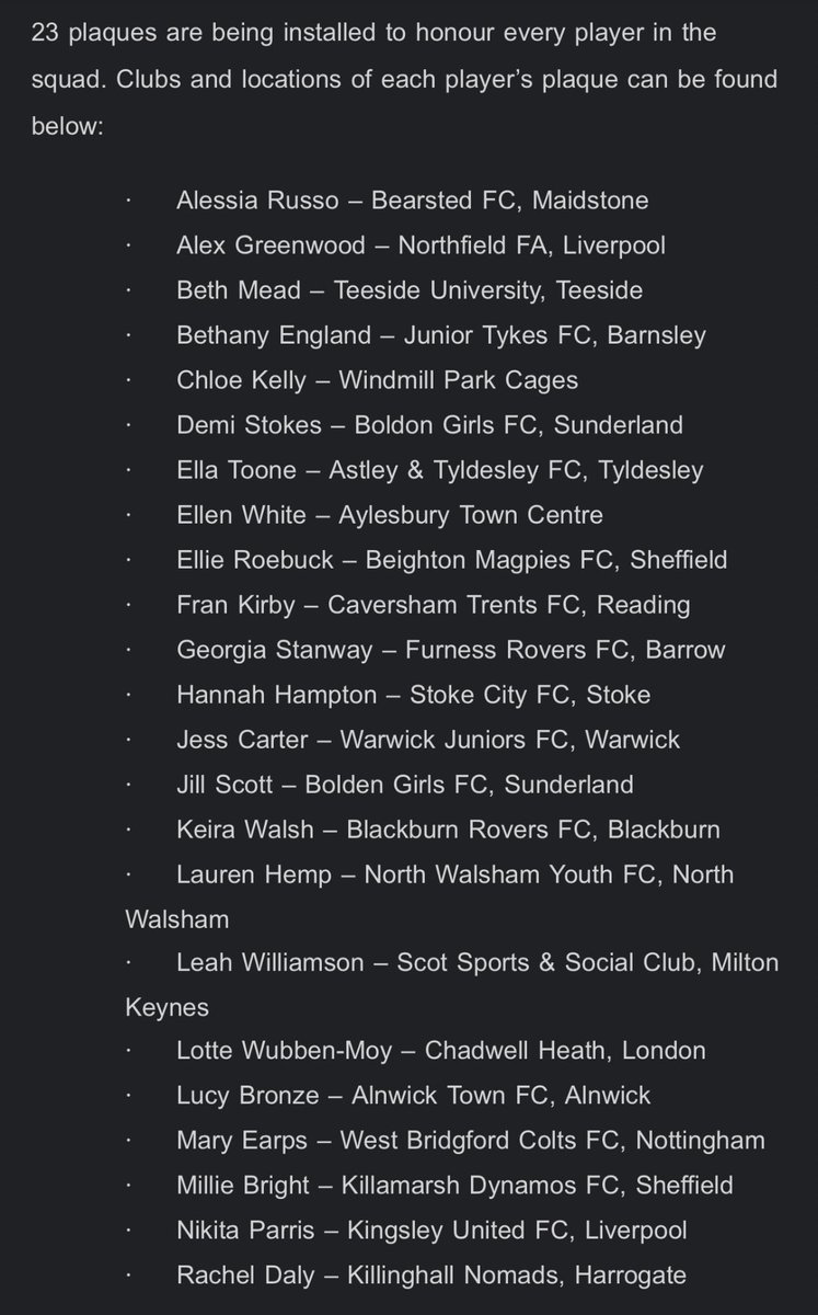M0lly_Writes's tweet photo. Nationwide Building Society and England Football are celebrating 🏴󠁧󠁢󠁥󠁮󠁧󠁿 being crowned Euros Champions by gold plaques for each player as part of their ‘Where Greatness Is Made’ campaign, at a location special to them. Full list attached below. https://t.co/iWhWjxsFB0