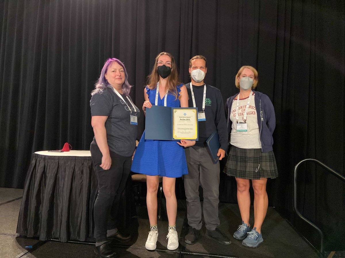 koenver__'s tweet photo. Exciting day in Seattle ๐ฅณย
#RecPack won the Best Demo Award at @ACMRecSys'22! Congratulations to our researchers @lienmichiels and @R_Verachtert for such a great achievement, all efforts have been rewarded.
Find an excerpt from the RecPack paper below:
https://t.co/yjJDWLc8o6 https://t.co/kgnEvqdJaZ