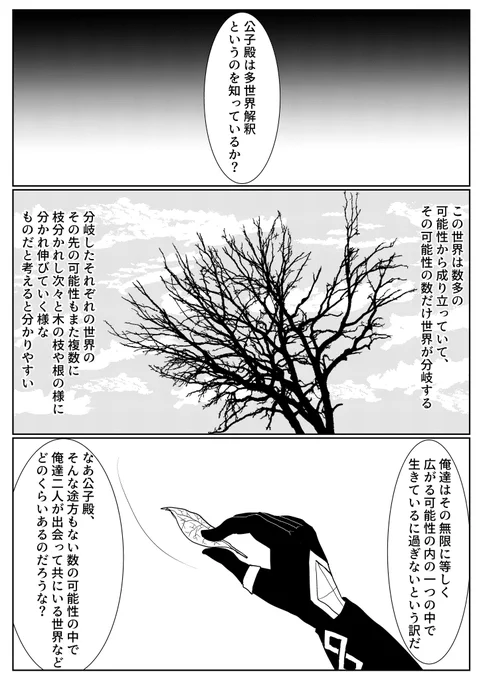 多世界解釈タル鍾漫画(3/6) ※独自解釈、捏造設定有り、アーカーシャは端末の事でなく元ネタの方の意味 創作における自分のスタンスと解釈を改めてまとめた感じのタル鍾 #タル鍾 #TartaLi #ChiLi #公钟 #타르종려